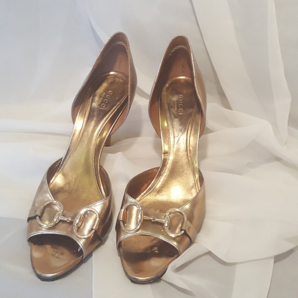 Gucci Gold High Heel Shoe size 11B